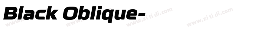 Black Oblique字体转换 Black Oblique字体转换